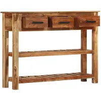 vidaXL Buffet avec 3 tiroirs 110x30x80 cm bois massif