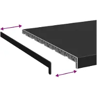 vidaXL Appui de fenêtre noir avec grain de bois 160 x 50 x 4,5 cm PVC