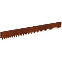 vidaXL Bordure de pelouse, 30 pièces, 103 x 10 cm, acier rouillé