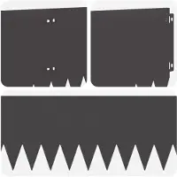 vidaXL Bordure de pelouse, 10 pièces, 103 x 25 cm, acier noir