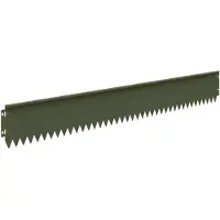 vidaXL Bordure de jardin, 10 pièces, 103 x 15 cm, acier, vert olive