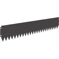 vidaXL Bordure de pelouse, 30 pièces, 103 x 20 cm, acier noir
