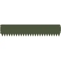 vidaXL Bordure de jardin, 10 pièces, 103 x 20 cm, acier, vert olive