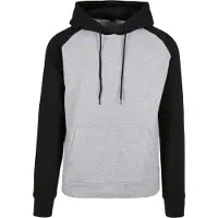 Build Your Brand Basic Raglan Hoodie Gris 3XL Homme