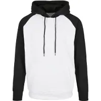 Build Your Brand Basic Raglan Hoodie Blanc 4XL Homme