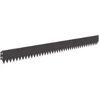 vidaXL Bordure de jardin, 30 pièces, 103 x 10 cm, acier, noir
