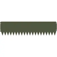 vidaXL Bordure de jardin, 10 pièces, 103 x 25 cm, acier, vert olive