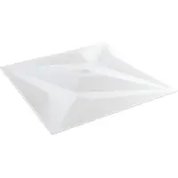 vidaXL Panneaux muraux « Étoile », 12 pièces, blanc, 50 x 50 cm, mousse XPS