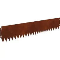 vidaXL Bordure de pelouse, 30 pièces, 103 x 20 cm, acier rouillé