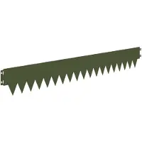 vidaXL Bordure de jardin, 30 pièces, 103 x 15 cm, acier, vert olive
