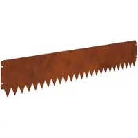 vidaXL Bordure de pelouse, 30 pièces, 103 x 20 cm, acier rouillé
