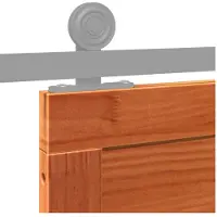 vidaXL Porte de grange brun cire 90 x 2,5 x 208 cm Bois de pin massif