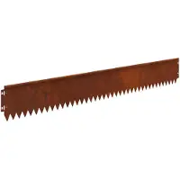 vidaXL Bordure de pelouse, 30 pièces, 103 x 15 cm, acier rouillé
