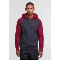 Build Your Brand Basic Raglan Hoodie Bleu XS Homme