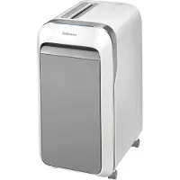 Fellowes Destructeur de documents Microshred LX 221, coupe micro-particules 2 x 12 mm, P-5, 30 l, capacité de coupe 20 feuilles, avec rouleaux, blanc