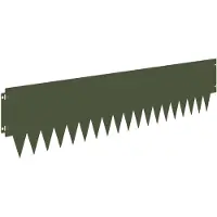 vidaXL Bordure de pelouse, 10 pièces, 103 x 25 cm, métal, vert olive