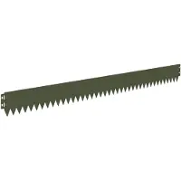 vidaXL Bordure de jardin, 50 pièces, 103 x 10 cm, acier, vert olive