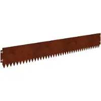 vidaXL Bordure de pelouse, 10 pièces, 103 x 15 cm, acier rouillé