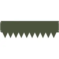 vidaXL Bordure de jardin, 10 pièces, 103 x 30 cm, acier, vert olive