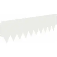 vidaXL Bordure de pelouse, 10 pièces, 103 x 30 cm, métal, blanc