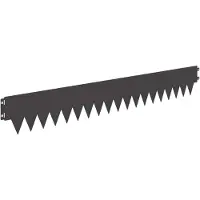 vidaXL Bordure de jardin, 10 pièces, 103 x 15 cm, acier, noir