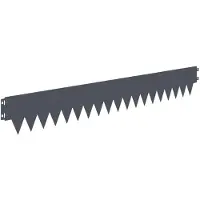 vidaXL Bordure de jardin, 30 pièces, 103 x 15 cm, acier, anthracite