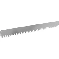 vidaXL Bordure de pelouse, 10 pièces, 103 x 10 cm, acier argenté