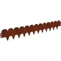vidaXL Bordure de pelouse, 10 pièces, 103 x 15 cm, acier rouillé
