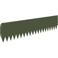 vidaXL Bordure de pelouse, 20 pièces, 103 x 25 cm, acier, vert olive