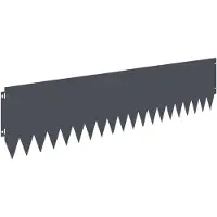 vidaXL Bordure de jardin, 20 pièces, 103 x 25 cm, acier, anthracite