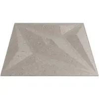 vidaXL Panneaux muraux « Étoile », lot de 12, béton, 50 x 50 cm, mousse XPS