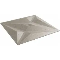 vidaXL Panneaux muraux « Étoile », lot de 12, béton, 50 x 50 cm, mousse XPS