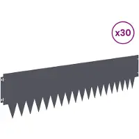 vidaXL Bordure de pelouse, 30 pièces, en métal