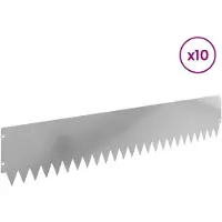 vidaXL Bordure de jardin, 10 pièces, 103 x 20 cm, acier, argenté