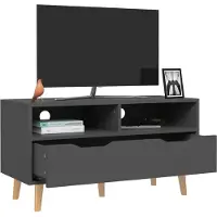 vidaXL Meuble TV gris 90 x 40 x 48,5 cm en aggloméré
