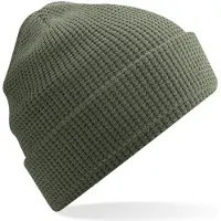 Beechfield Bonnet nid d'abeille en coton organique Olive Green - Beechfield BF052N