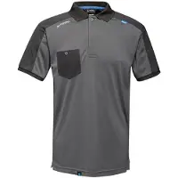 Regatta Polo pour homme à évacuation de l'humidité - Couleur : gris foncé chiné - Taille : L