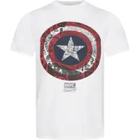 Lizenz XL | T-shirt homme Captain America MARVEL Comic Shield FBMTS088WHT