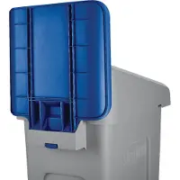 Rubbermaid Slim Jim station de recyclage, panneau d'affichage, bleu