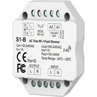 Fbright Module Gradateur Triac Rf à Encastrer Dans Le Mur 1.5a 100-360w 100-240v 52 X 26 Mm