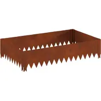 vidaXL Bordure de pelouse 100 x 60 x 20 cm en acier rouillé