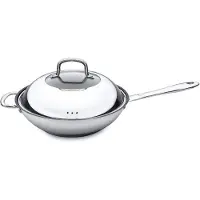 Berghoff CollectNCook, Poêle ronde, Wok / Poêle à sauter, Acier inoxydable, Acier inoxydable, Acier inoxydable, 28 cm