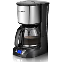 Aigostar Cafetière à filtre 300105QUJ/ 30QUJ, carafe en verre, 12 tasses, minuterie