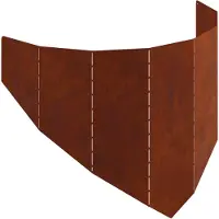 vidaXL Bordure de pelouse 100 x 45 cm en acier rouillé