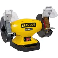 Stanley Meuleuse D'établi - 1x Meule à Meuler + 1x Roue à Brosses - 330 W, 2980 Tr/min, Meule De Meulage Taille 150 X 20 X 12,7 Mm + Meu