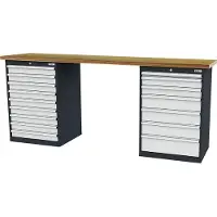 WS24 Établi en ligne L x P x H 2 500 x 600 x 1 060 mm - -100224