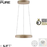 Paul Neuhaus Lampe suspendue ronde Pure E-Clipse bronze Ø 50cm