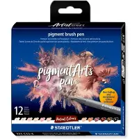 Staedtler Stylo pinceau Pigment Arts - Couleurs portrait, 12 pi ces