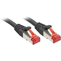 Lindy - Cordon de raccordement - RJ-45 (M) pour RJ-45 (M) - 1 m - SFTP PiMF - CAT 6 - IEEE 802.3af/IEEE 802.3at - moulé sans crochet - noir