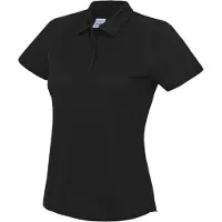 Just Cool JC045 | Girlie Cool Polo pour femme - WRAP - Couleur : Jet Black - Taille : S